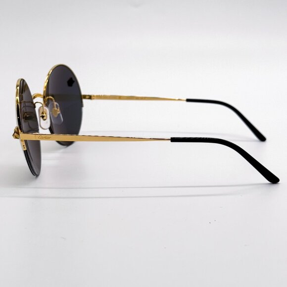 NEW CARTIER CT0022S 002 WOMEN GOLD ROUND SUNGLASSES CT0022S - Picture 9 of 11